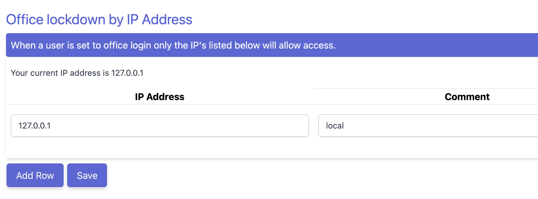 IP Lockdown